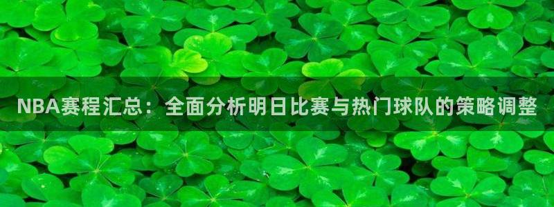 NBA赛程汇总：全面分析明日比赛与热门球队的策略调整