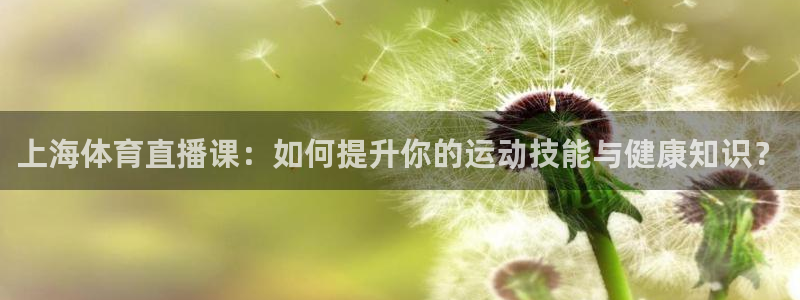 上海体育直播课：如何提升你的运动技能与健康知识？
