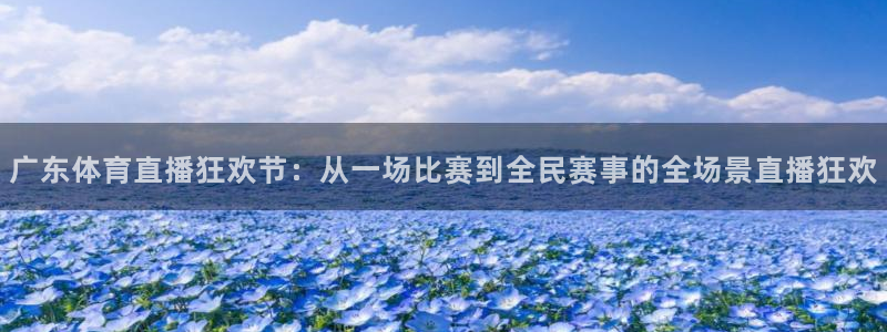 广东体育直播狂欢节：从一场比赛到全民赛事的全场景直播狂欢